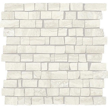  Unique Travertine Mosaico Mini Block Vein Cut White Naturale 30x30 / Унике Травертине Мосаико Мини Блок Вейн Чуть Уайт Натуралье 30x30 